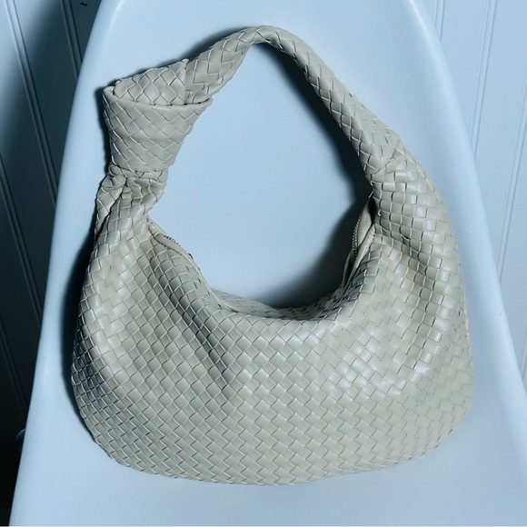 Anthropologie The Brigitte Satchel by Melie Bianco Ivory Pattern NWOT - Picture 4 of 17